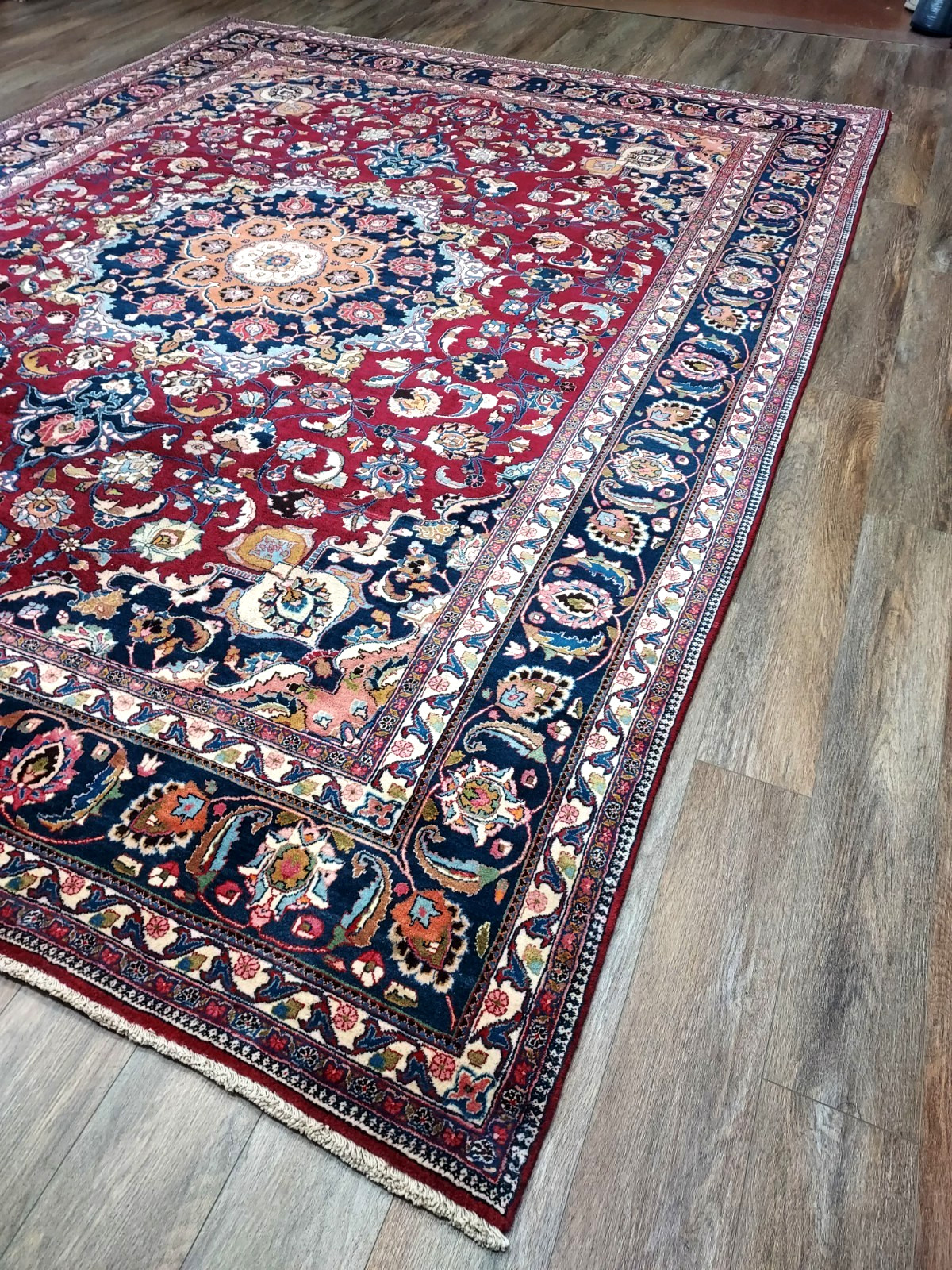 Turkish Silk&Wool HandMade Bohemian Tradition Royal Design Turkish Rug 9.5×13 Ft