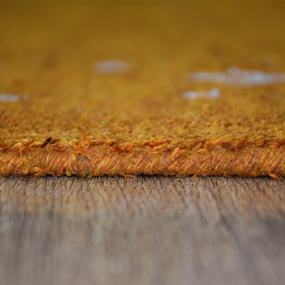 Eco-Friendly Hand Knotted Loom Silk Mix Area Rug Contemporary Gold BBLSM219