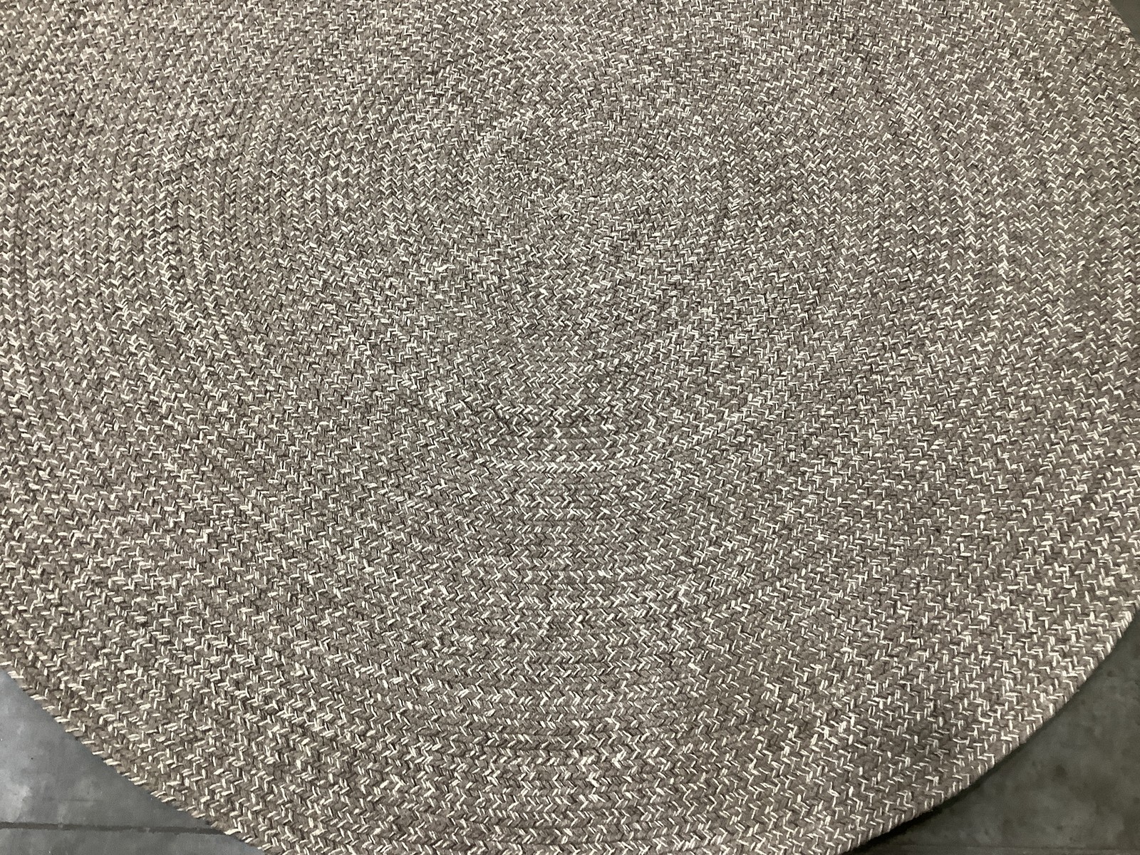 IVORY BEIGE 5′-0″ x 5′-0″ Pulled Thread Rug, Reduced Price 1172684480 BRD256B-5R