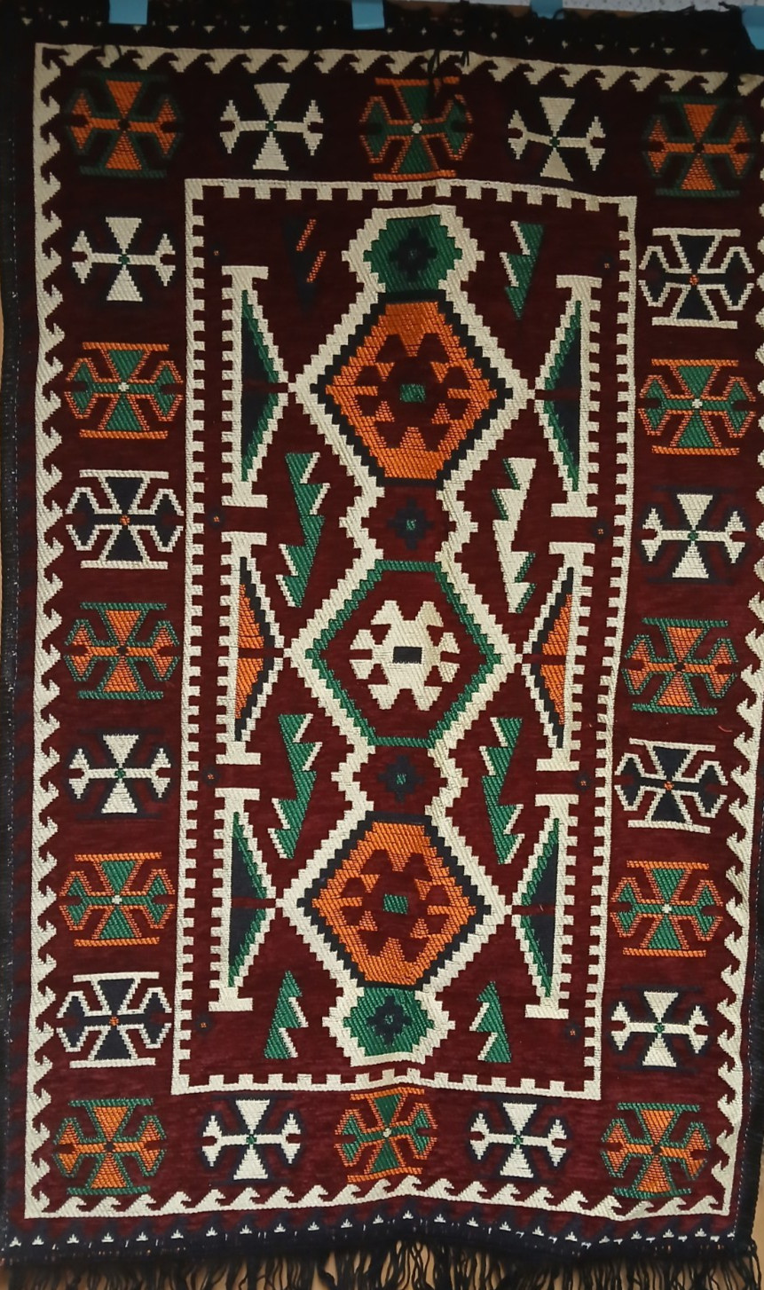 Traditional Old Style Turkish Kilim Small Rug Carpet 1.96ft x 2.9ft Vintage Look