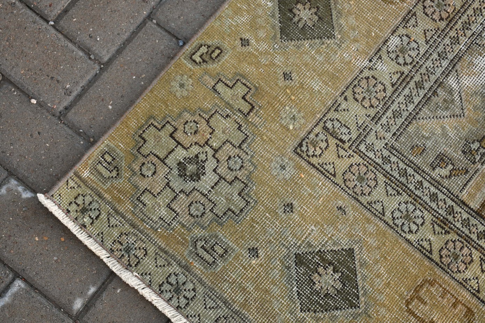 8,3×12 ft Rug, Turkish Vintage Rug, Brown Gray Oriental Rug