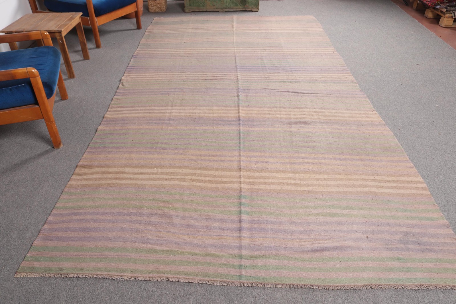6×11,7 ft Rug, Vintage Turkish Rug, Brown Pink Moroccan Wool Rug