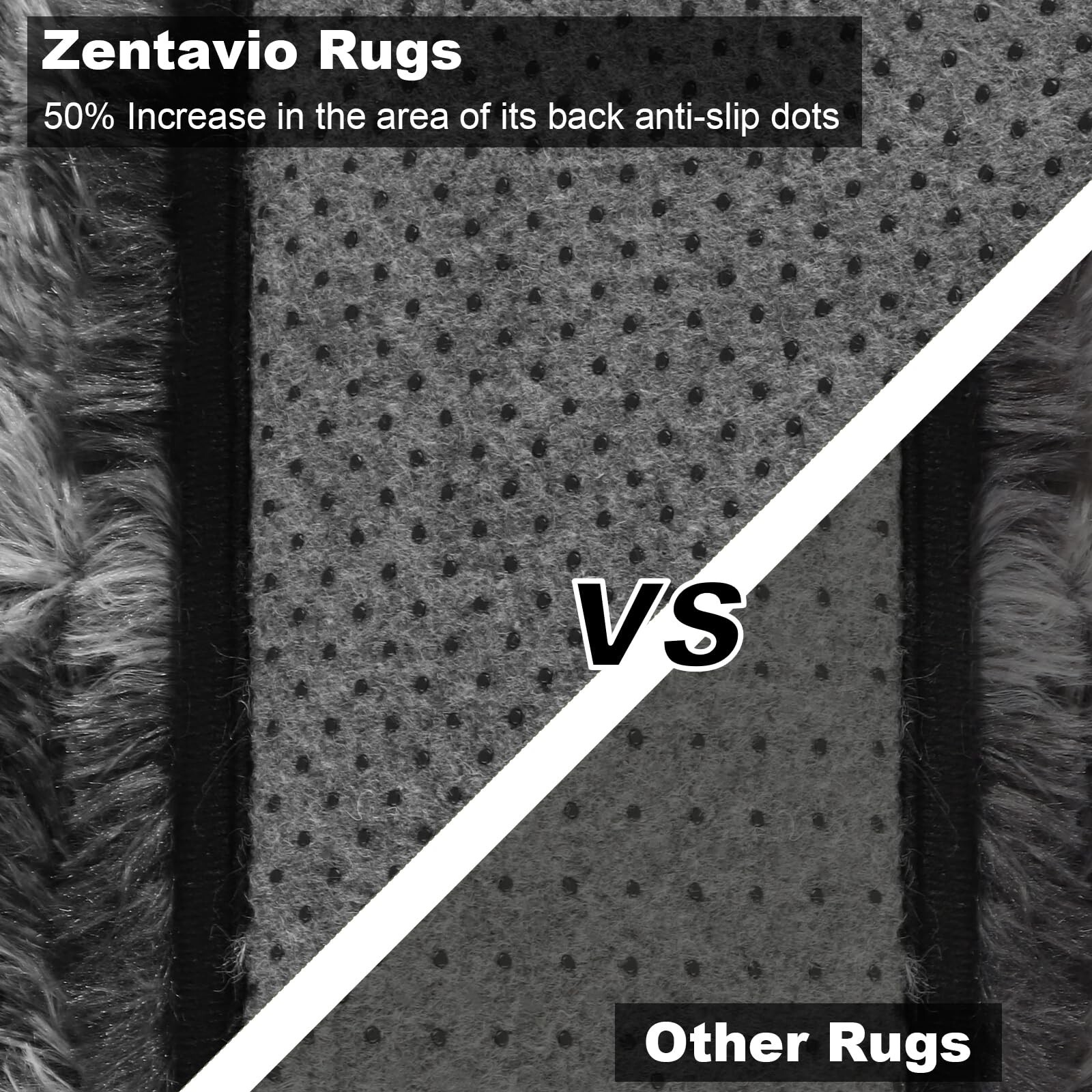 Zentavio Large Area Rug for Living Room Bedroom 8×10 Soft Fluffy Fuzzy Furry …