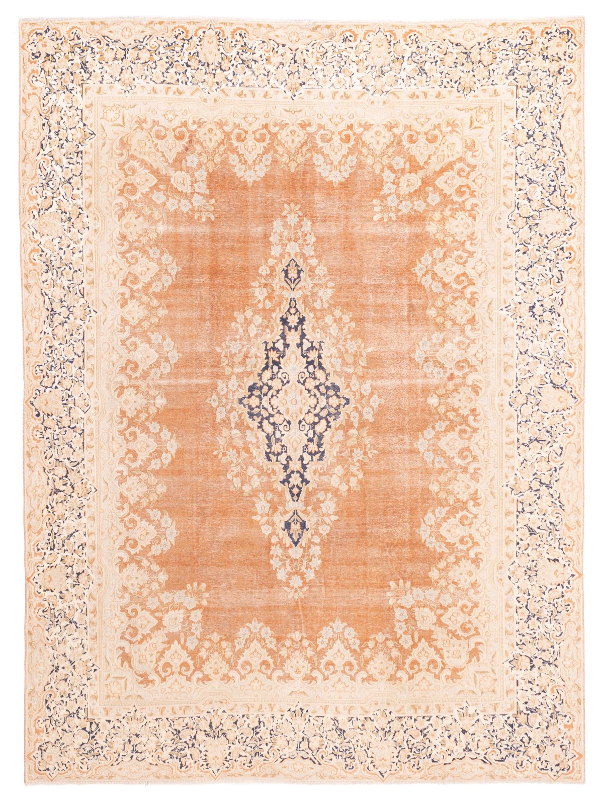 Traditional Vintage Hand-Knotted Area Rug 9’2″ x 12’6″ Oriental Wool Carpet