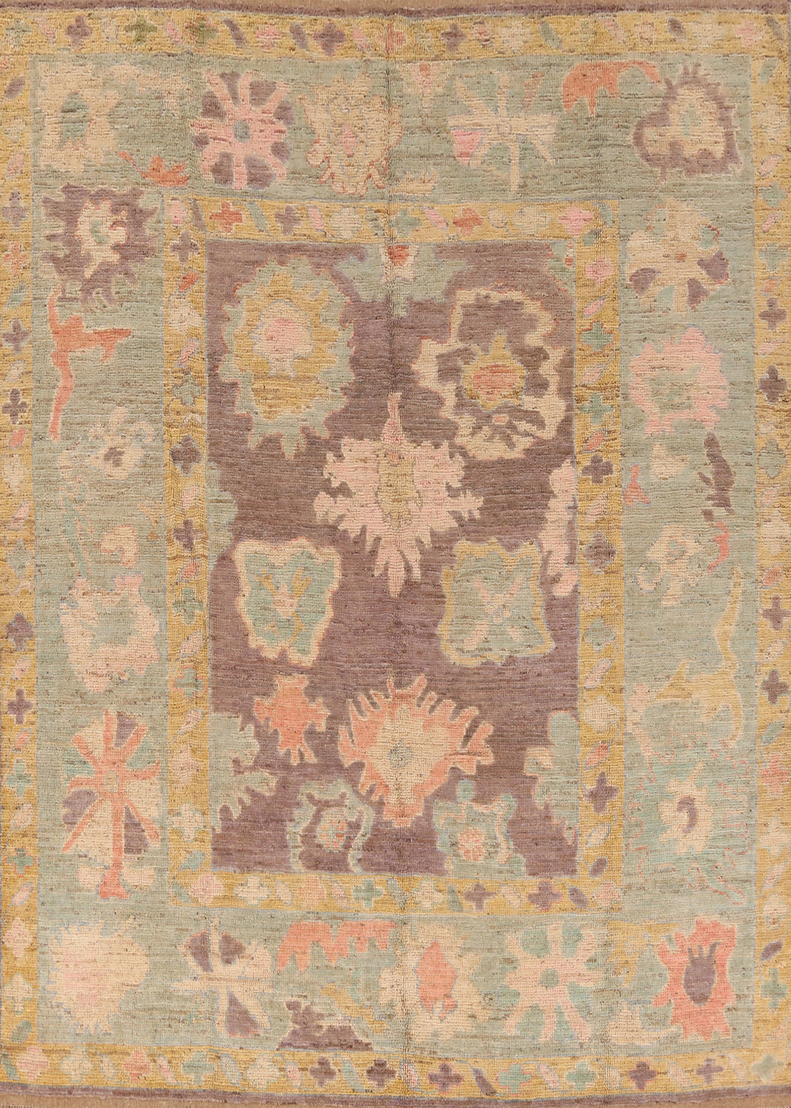 Vegetable Dye Traditional Oushak Turkish Handmade Rug 8×10 ft Room Sized Carpet