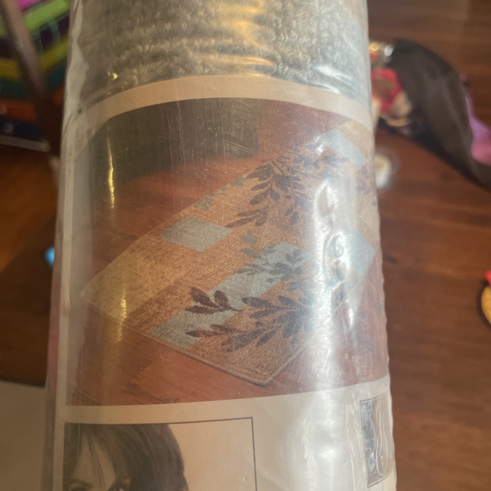 Jaclyn Smith Fall,Autumn, Leaf Pattern Runner Rug 24X60” Blue, Brown, Tan