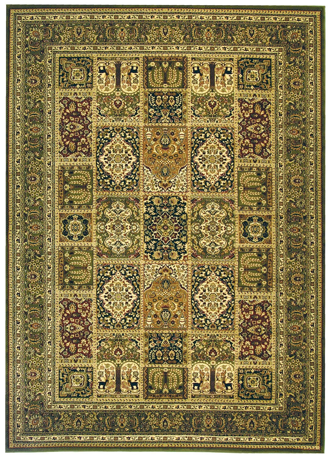 Lyndhurst Collection Area Rug – 6′ x 9′, Multi & Green, Traditional Oriental …