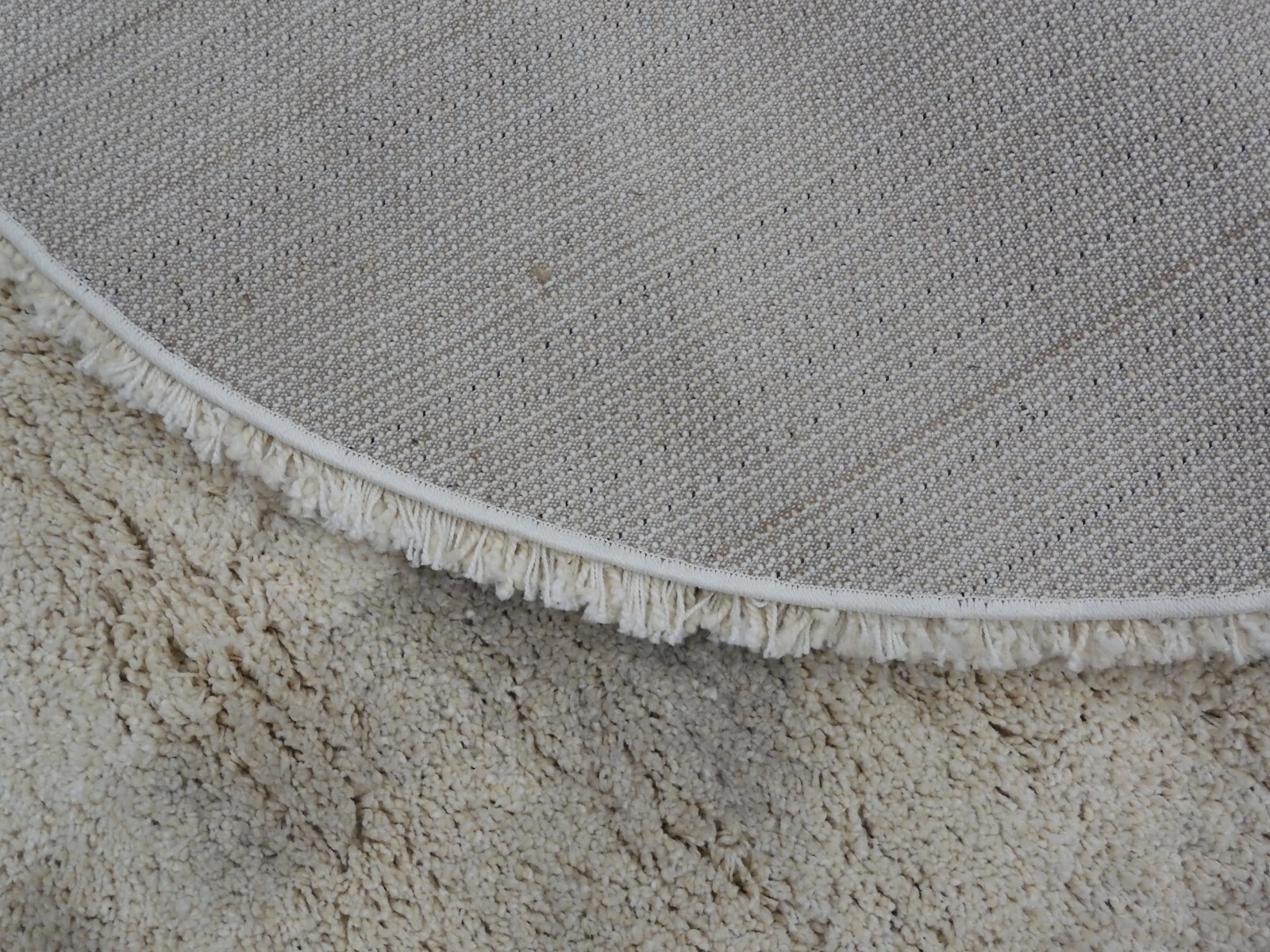 IVORY 5′-1″ X 5′-1″ Round Stained Rug, Reduced Price 1172612243 SG180-1212-5R