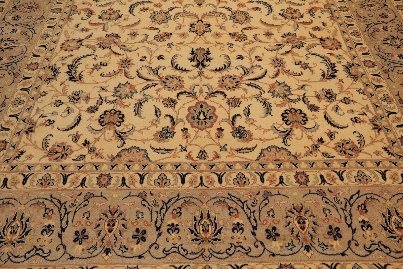 9’11” x 13’5″ Hand Knotted Wool 250 KPSI PakPersian Area Rug Warm Beige