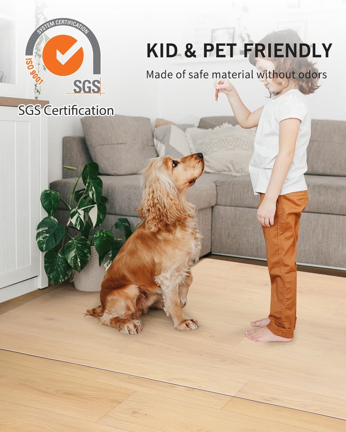 Area Mat Hard Floor 3×5 Transparent PVC Rug Waterproof Protector Anti-Scratch