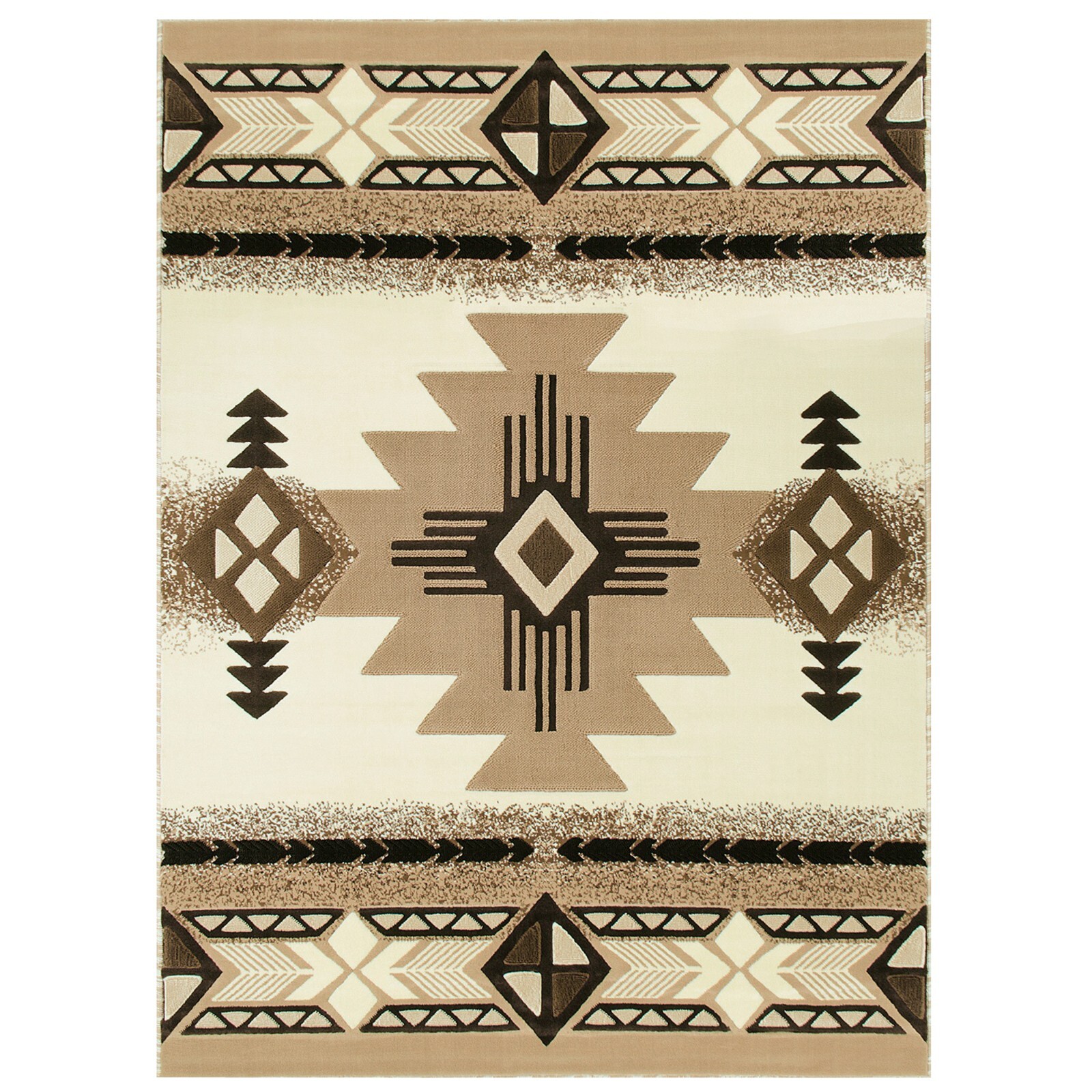 YHSF South West Native American Area Rug Easy Clean – 5 Feet x 7 Feet