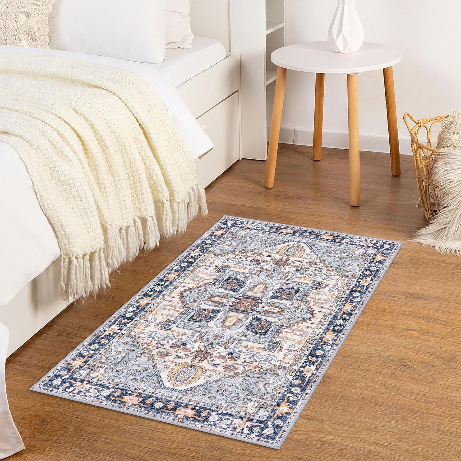 KOZYFLY Small Area Rug 2×3 Ft Rugs for Entryway Washable Boho Entry Rug Non Slip