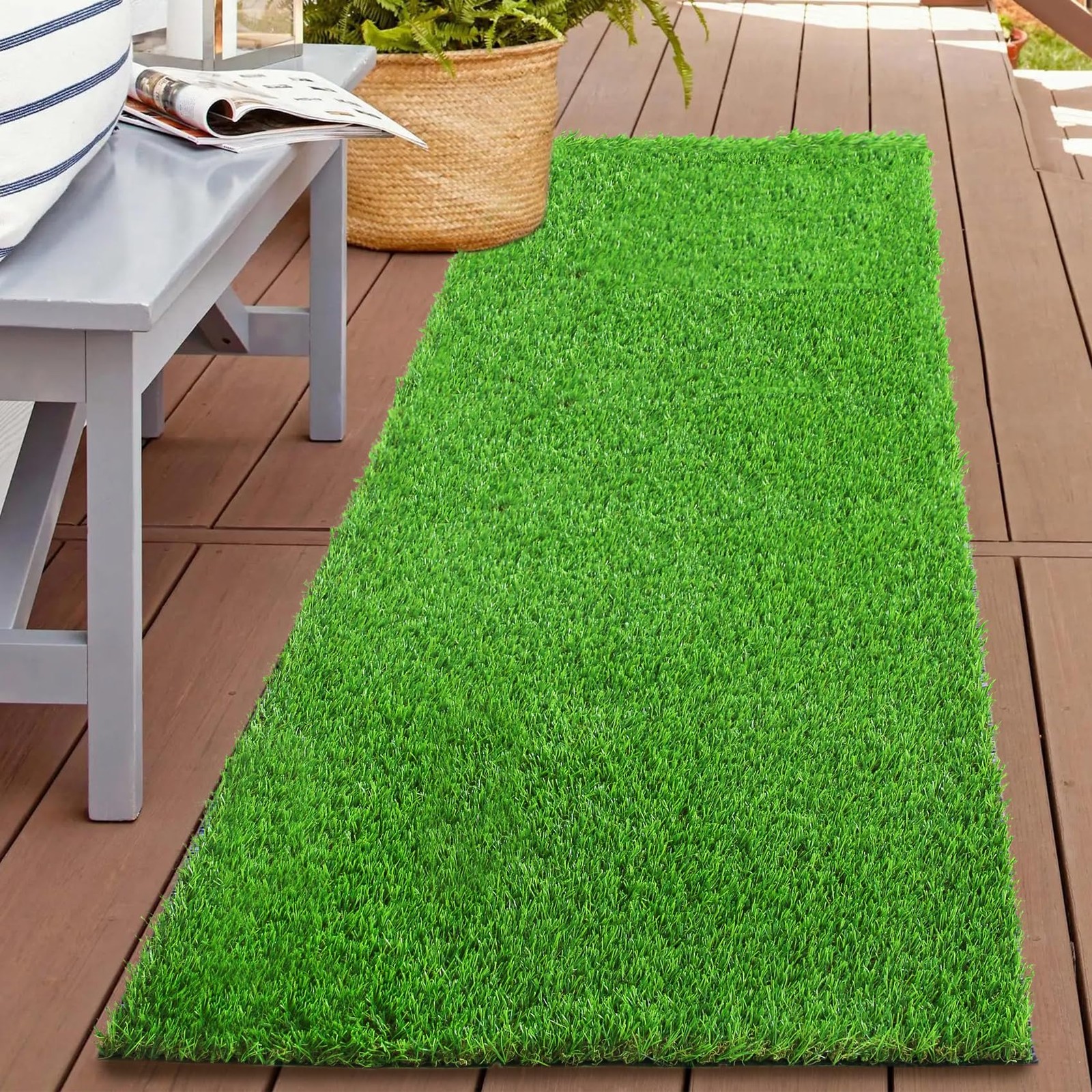 XLX TURF Artificial Grass Outdoor Runner Rug 4 FT X 10 FT Turf Carpet