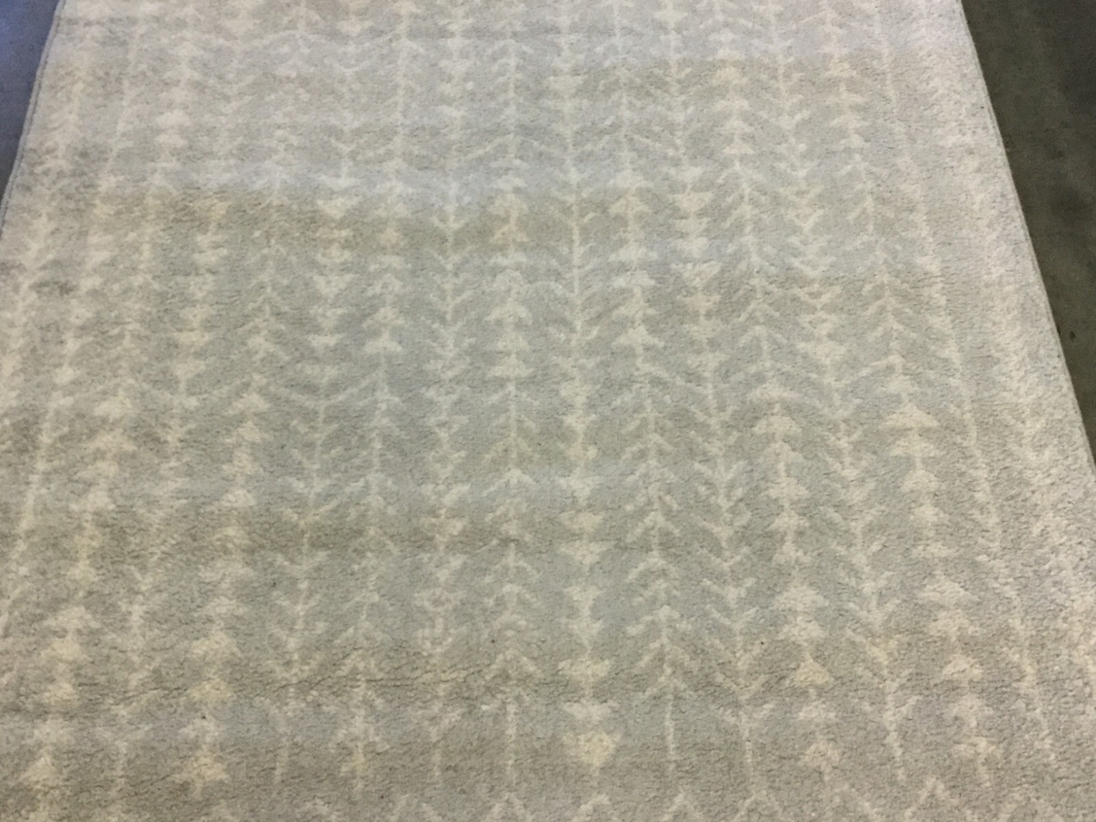 LIGHT GREY / IVORY 4′ X 6′ Back Stain Rug, Reduced Price 1172655708 TUL262G-4