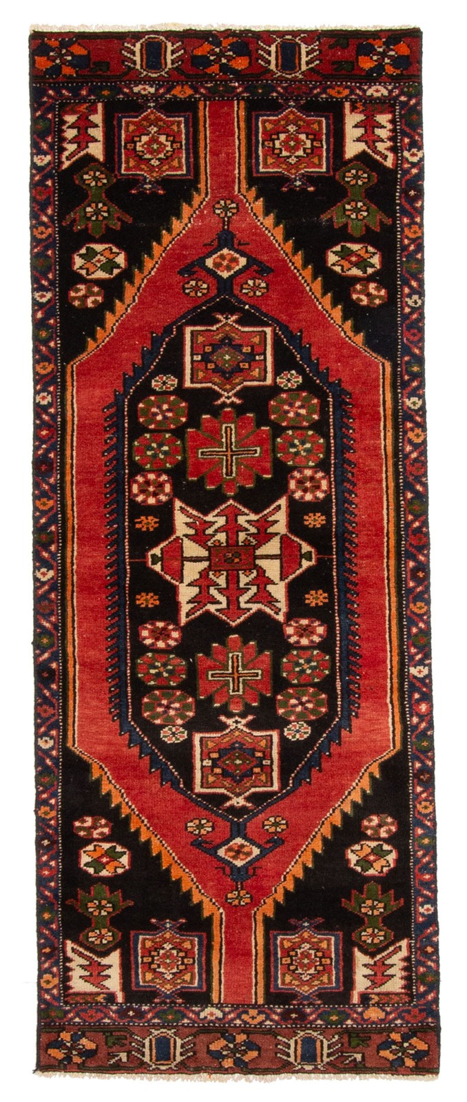 Vintage Hand-knotted Runner Rug 2’5″ x 6’8″ Traditional Oriental Wool Carpet