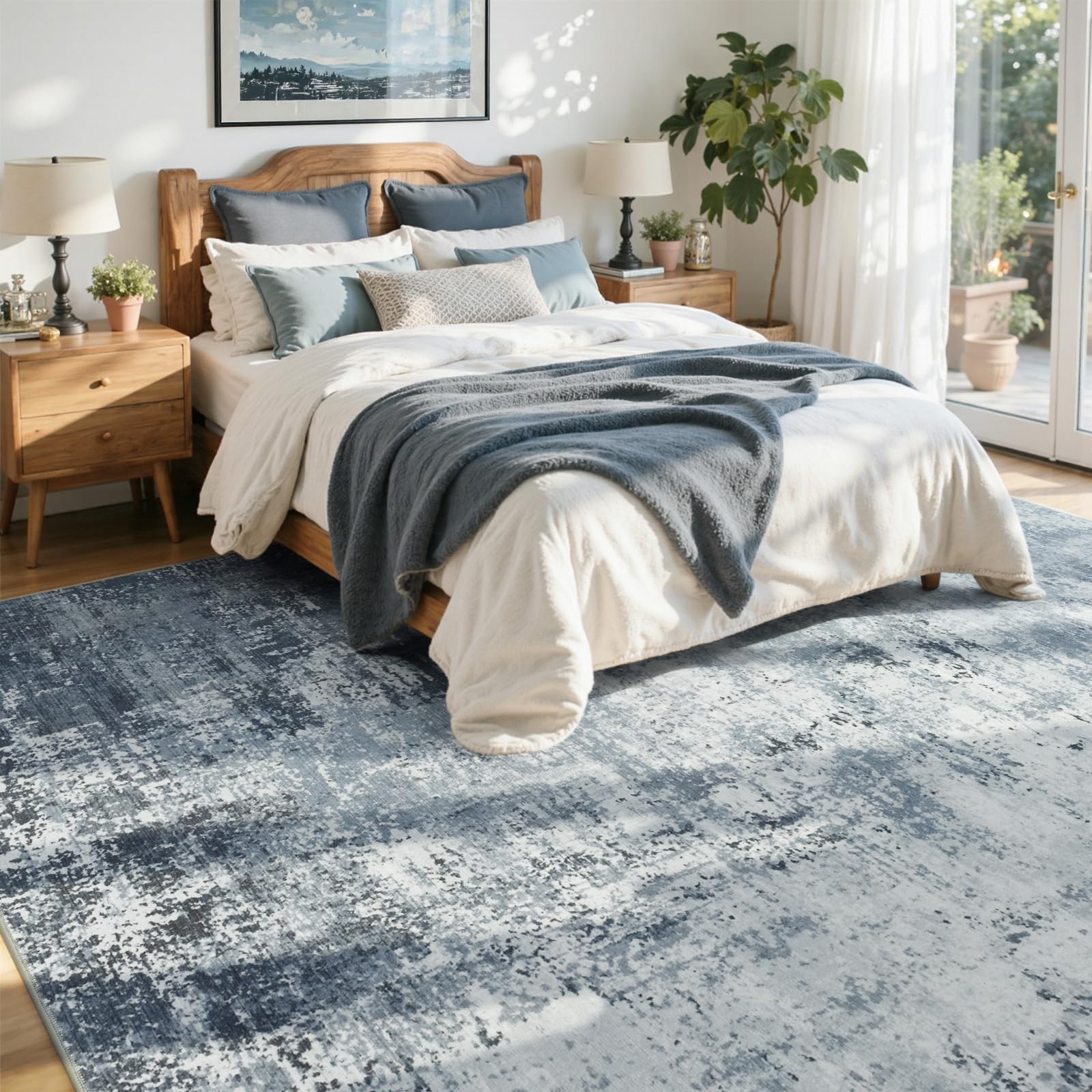 6×9 Ft Large Area Rugs for Living Room, Soft Non-Slip Washable Rugs Modern Ab…