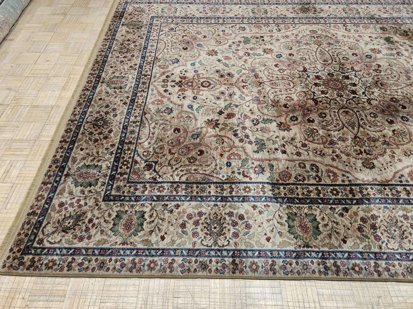 9×12 KARASTAN SAMOVAR TEAWASH MEDALLION 909 100% WOOL RUG – VERY GOOD CONDITION