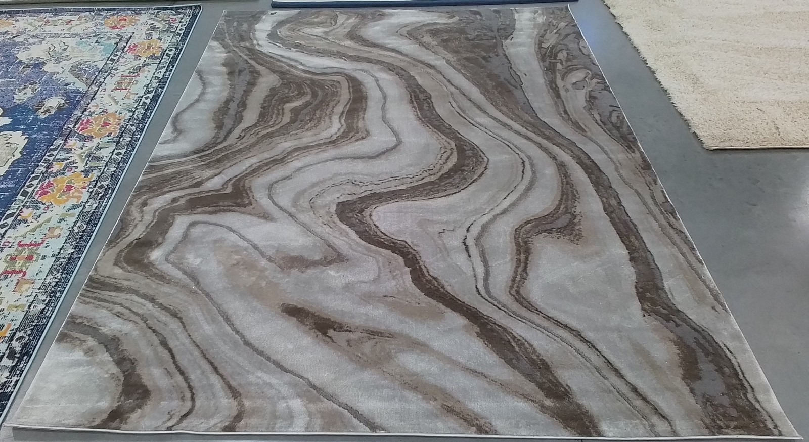 GOLD / GREY 6′-7″ x 9′-0″ Back Stain Rug, Reduced Price 1172805772 CFT819D-6