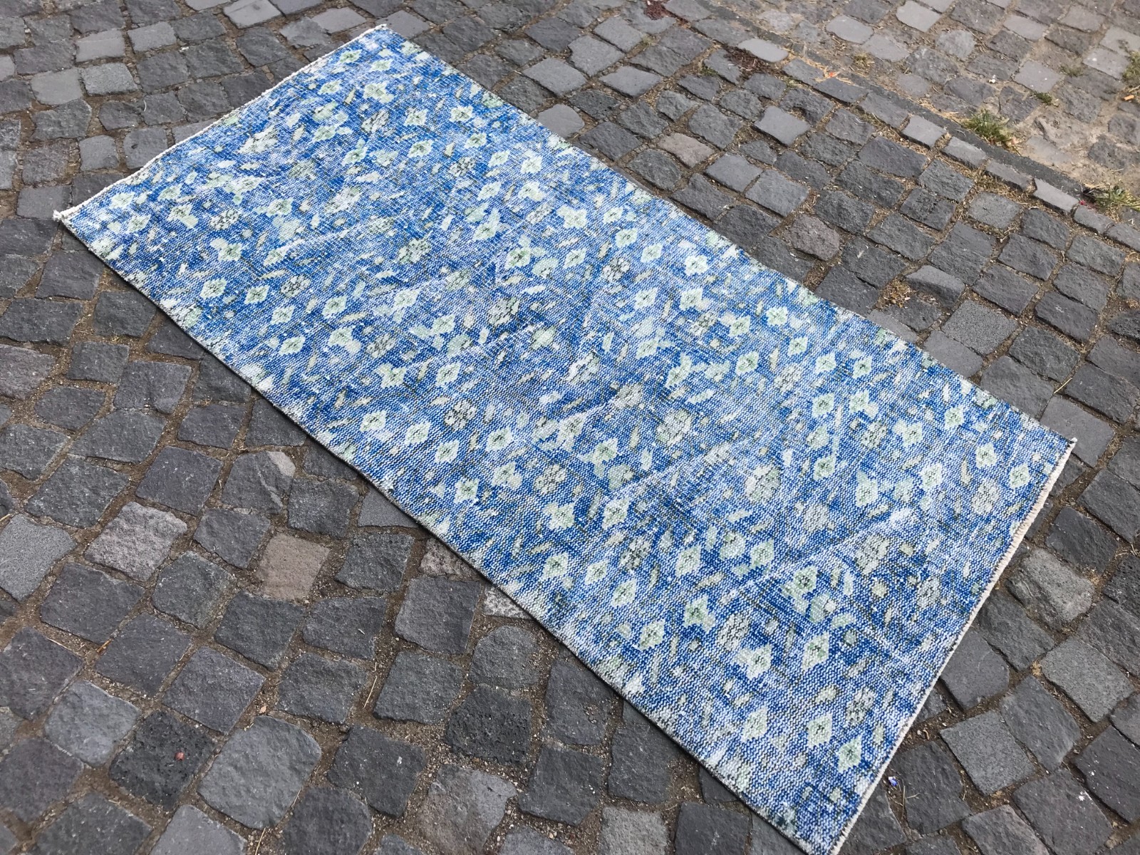 Bohemian Area Rug Handmade Wool Rug Turkish Vintage Traditional Rug 2,7 x 5,5 ft