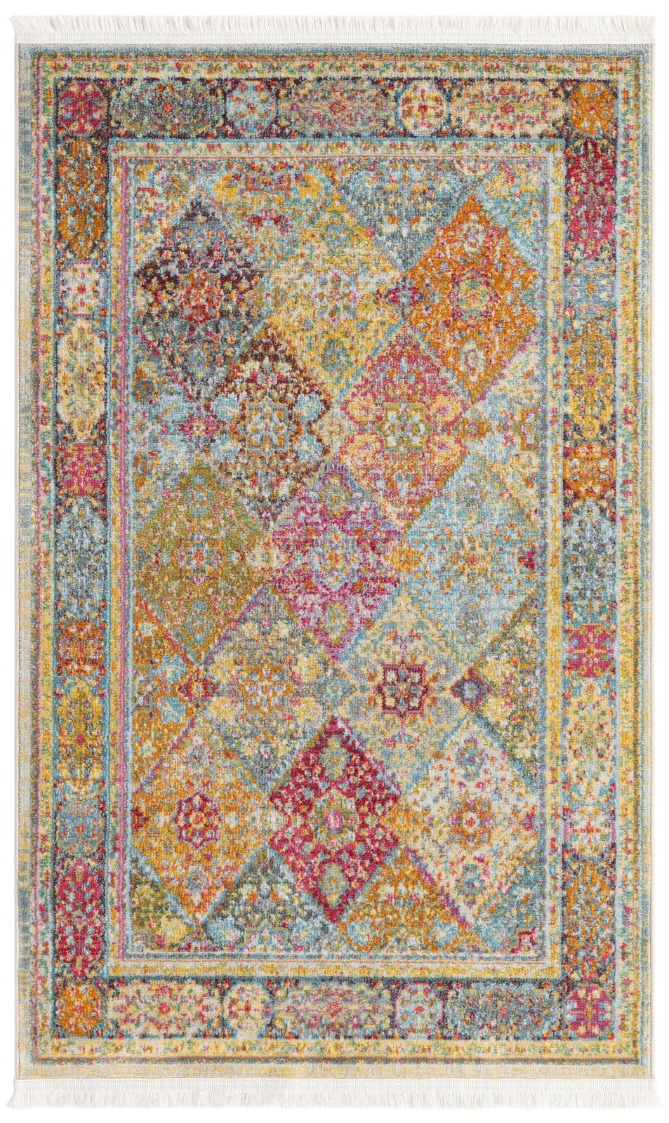 Baracoa Collection Area Rug Marta 3′ X 5′ 1″ Rectangle Multi/ Burgund