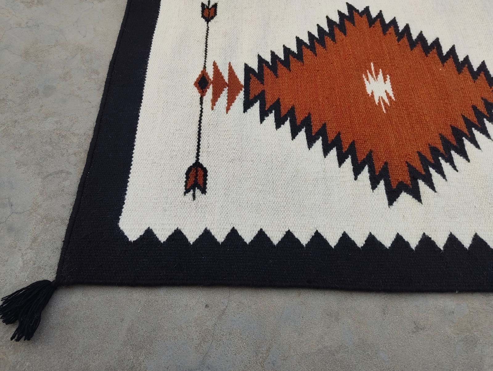 Southwestern Red Navajo Rug Handmade Native American Tribal Wool Runner 2.6×8 Ft