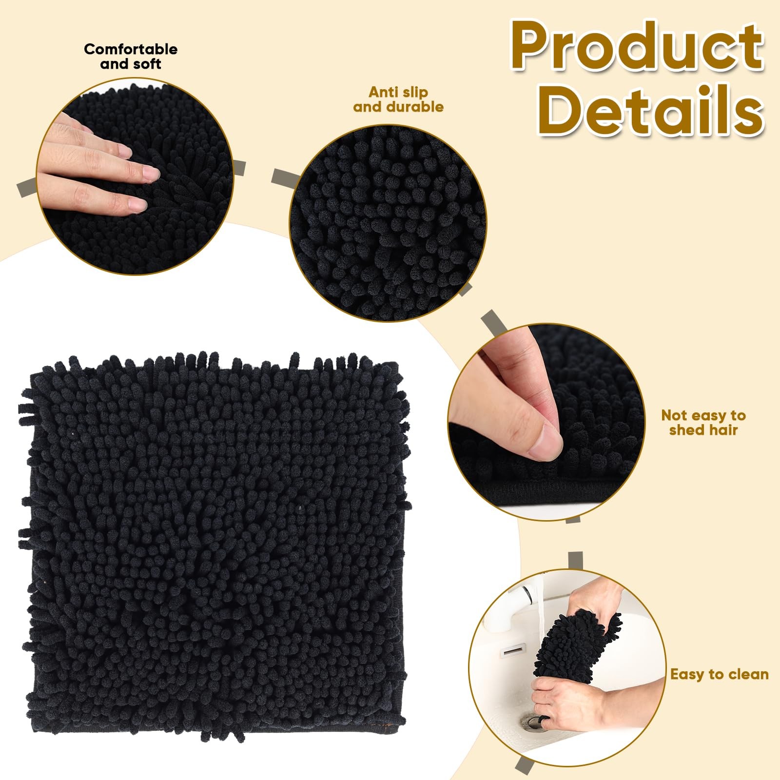 Locker Rug Rugs Carpet Chenille 100% Microfiber Locker Carpet with Non Skid B…