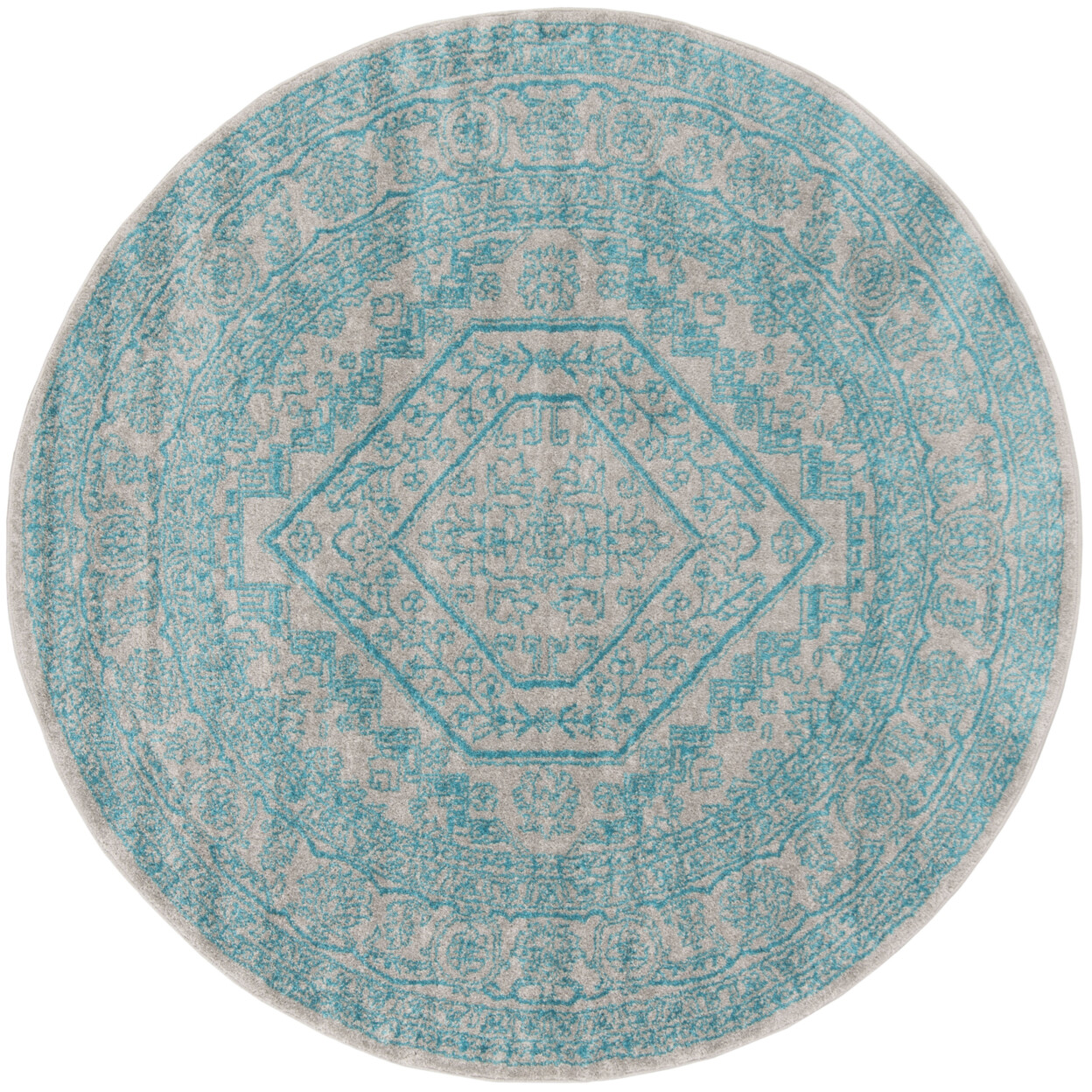SAFAVIEH Adirondack ADR108L Light Grey / Teal Rug