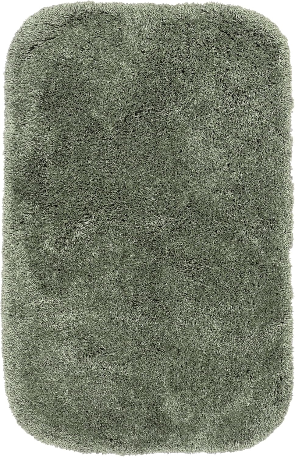 Finest Luxury Green Deep Fern 24 In. X 40 In. Ultra Plush Washable Bath Rug -Sof