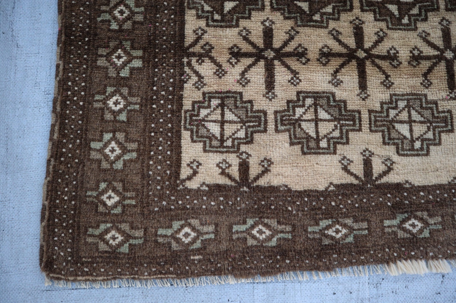 2’8×5’0 ft Beige Handmade Muted Neutral Rug/ Oriental Rug/ Vintage Entryway Rug
