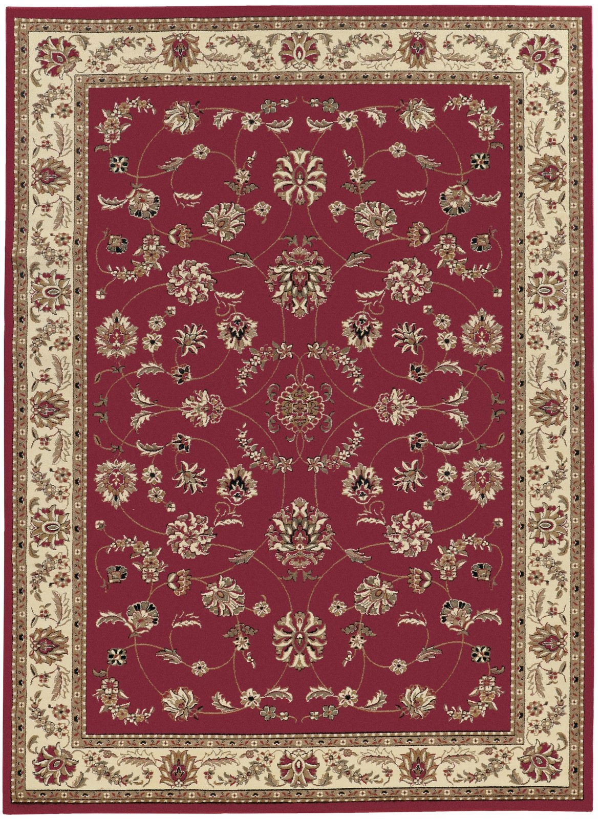 Radici USA Como Traditional Oriental Floral Red Rectangular Polypropylene Are…