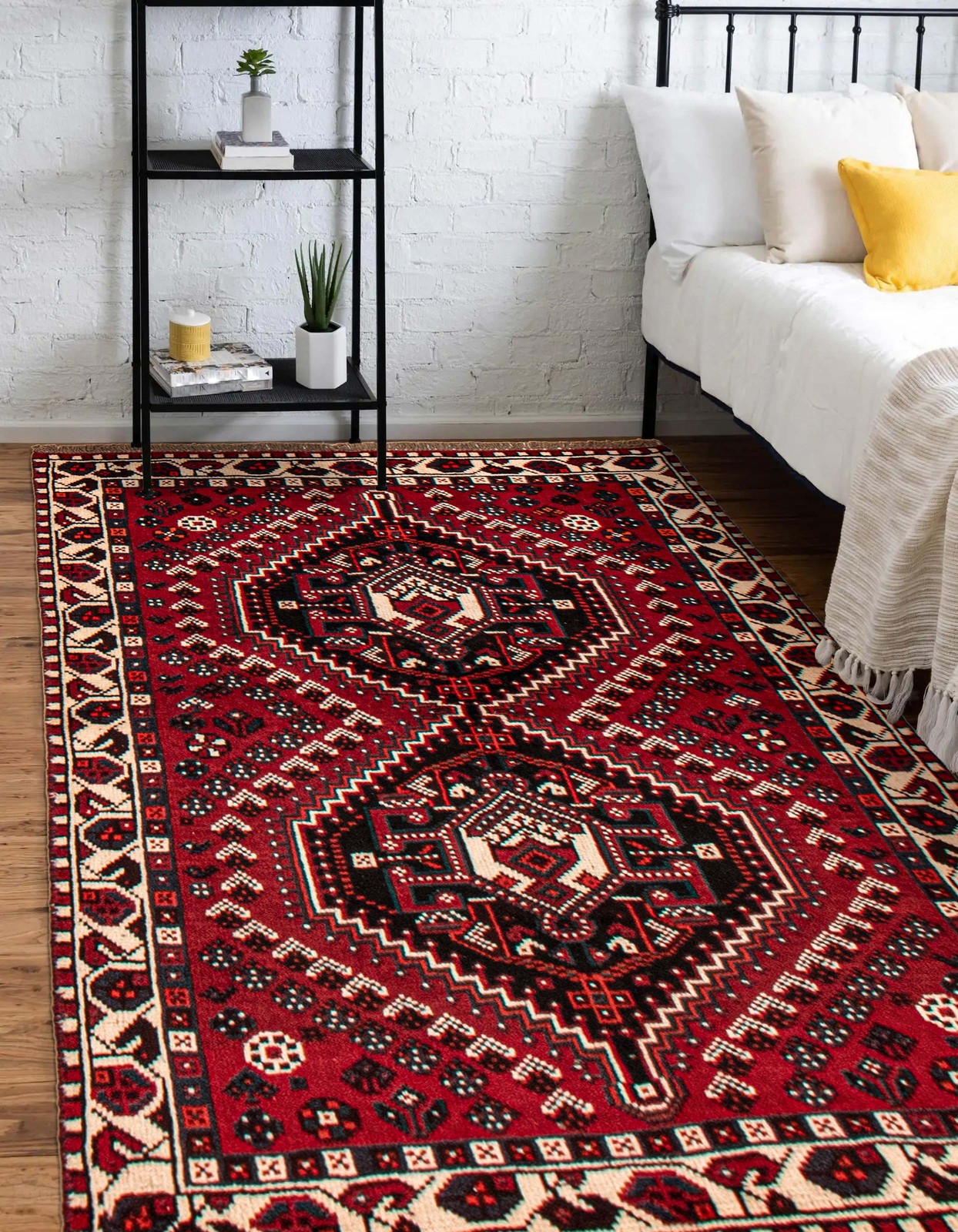 Traditional Vintage Hand-Knotted Area Rug 3’6″ x 5’1″ Oriental Wool Carpet