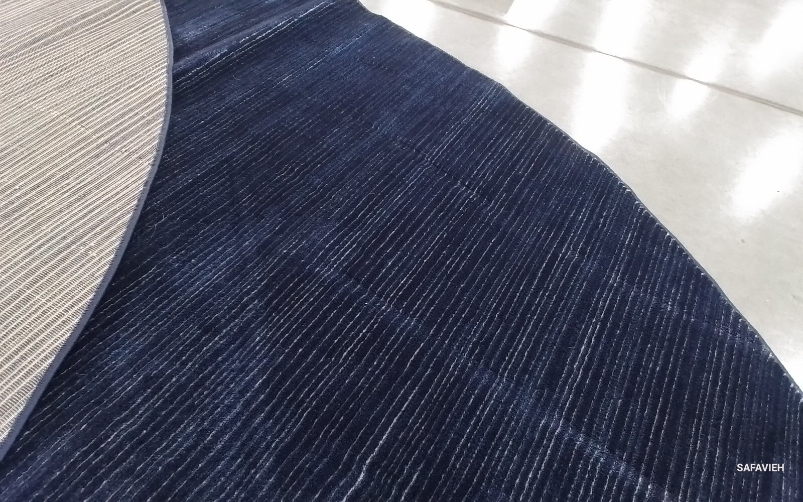 NAVY 10′ X 10′ Round Back Stain Rug, Reduced Price 1172762629 VSN606N-10R
