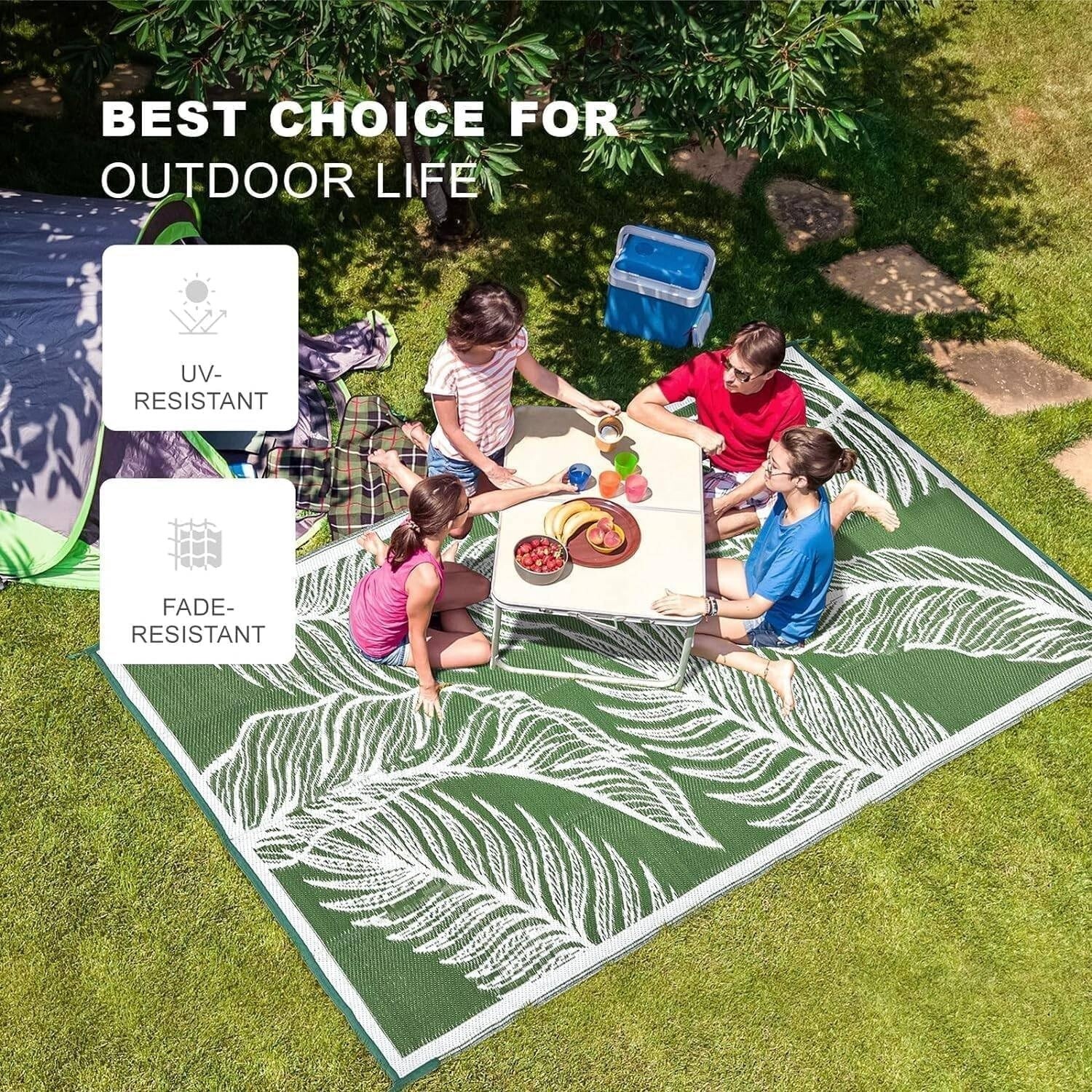 Alfombra De Paja De Plástico Para Exteriores, Ideal Para Camping, Picnic Y Playa