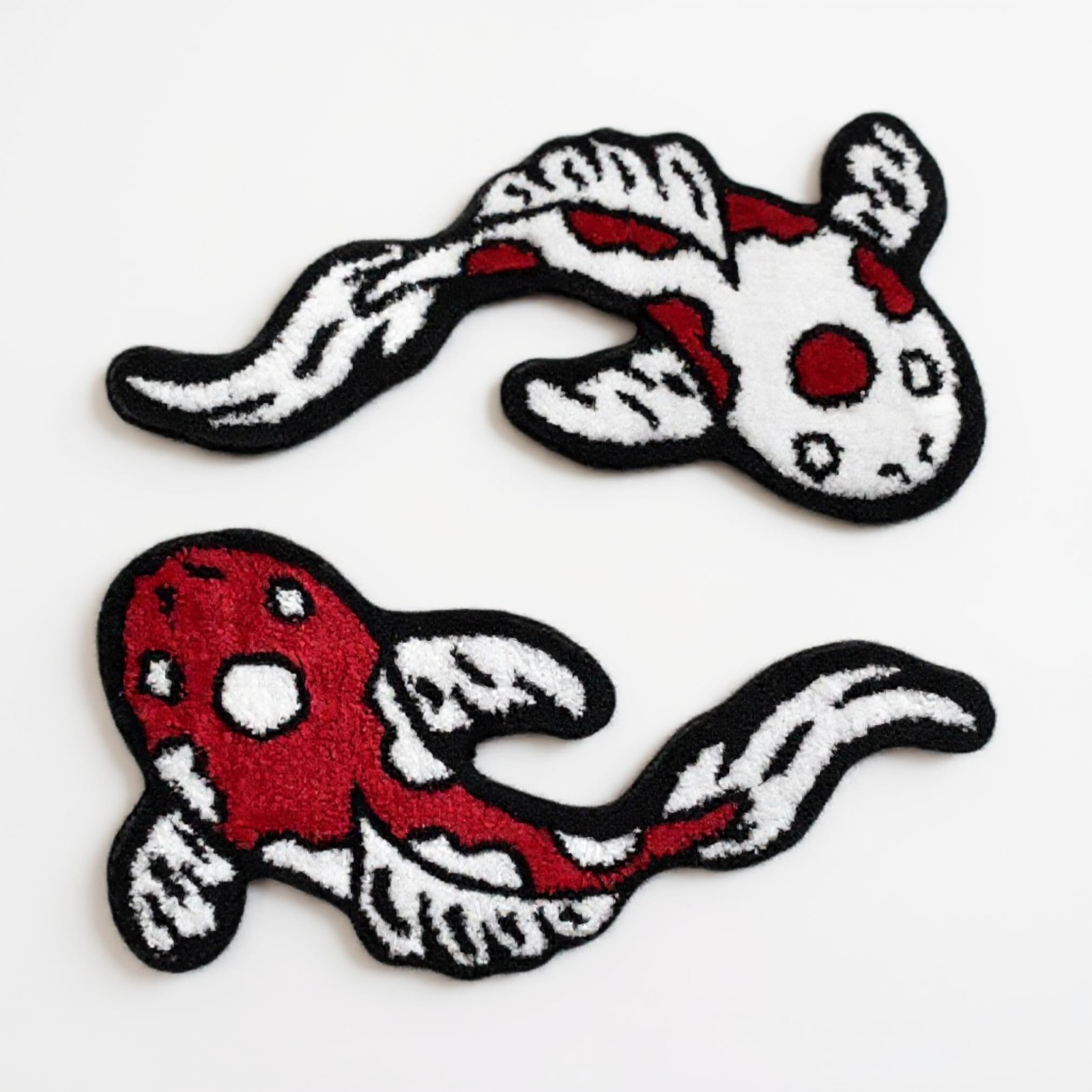 Koi Fish Rug Set of 2 (32×16) – Tufted Black Rug for Living Room, Japanese De…