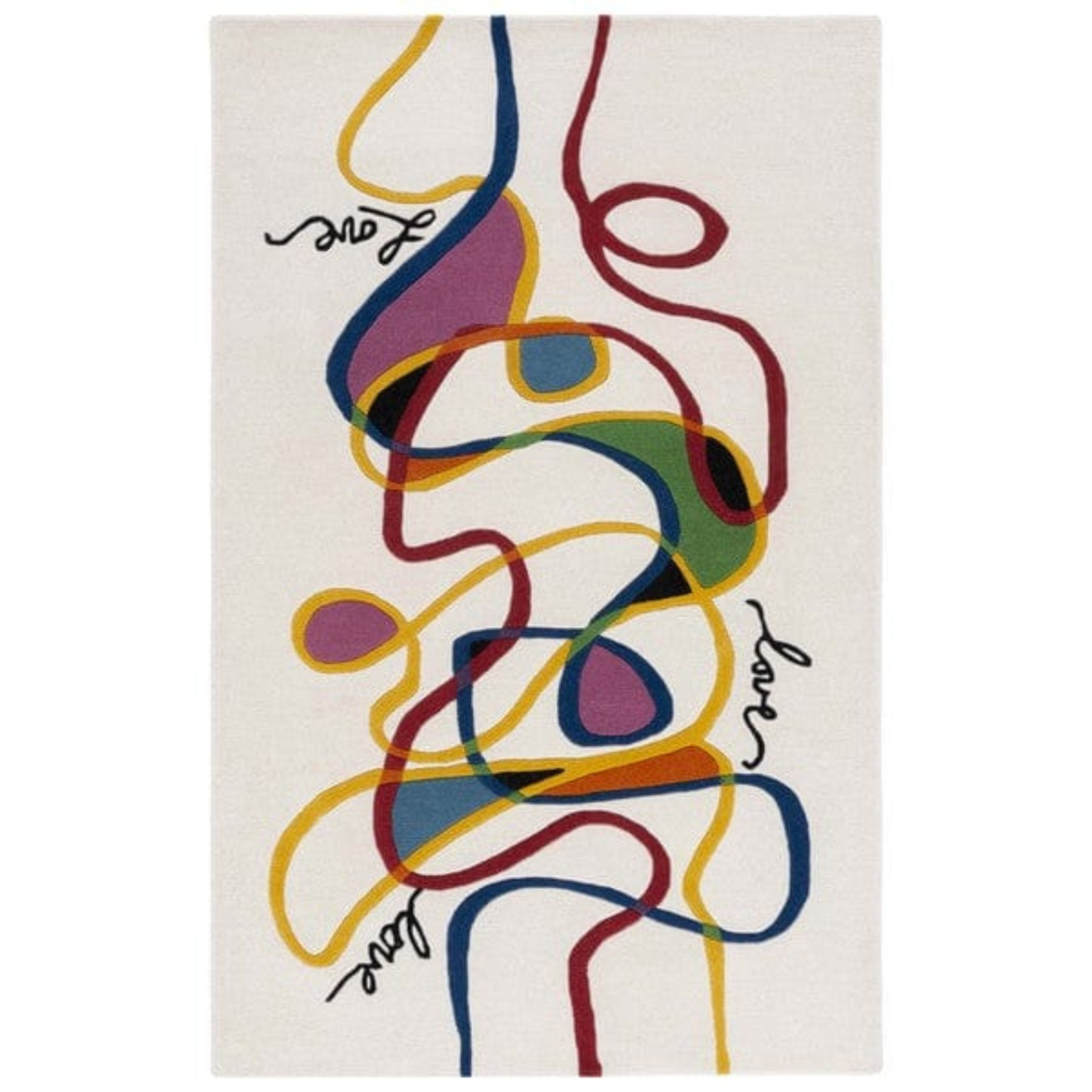 Modern Abstract Design Handmade Hand Tufted Woollen Area Rug, Custom Size Rugs