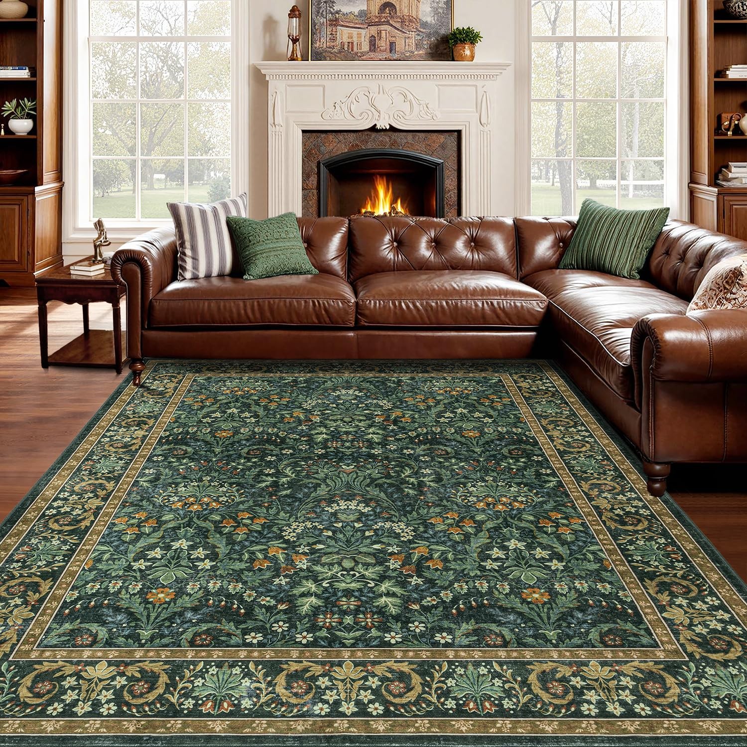 Washable 8×10 Area Rug for Living Room Bedroom Dining Room Under Kitchen Tabl…