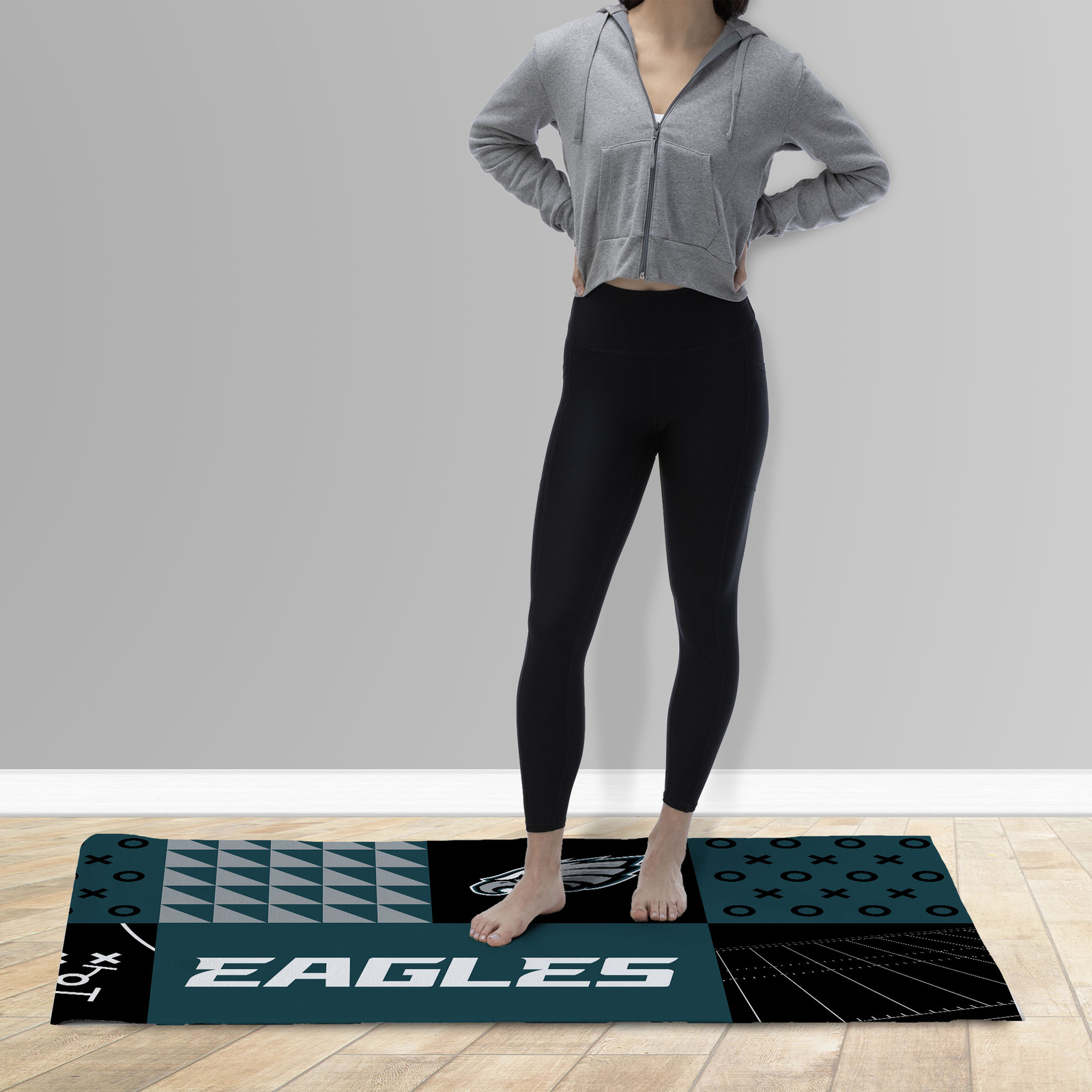 Northwest NFL Philadelphia Eagles Colorblock Washable Area Living Rug, 36″ X 60″