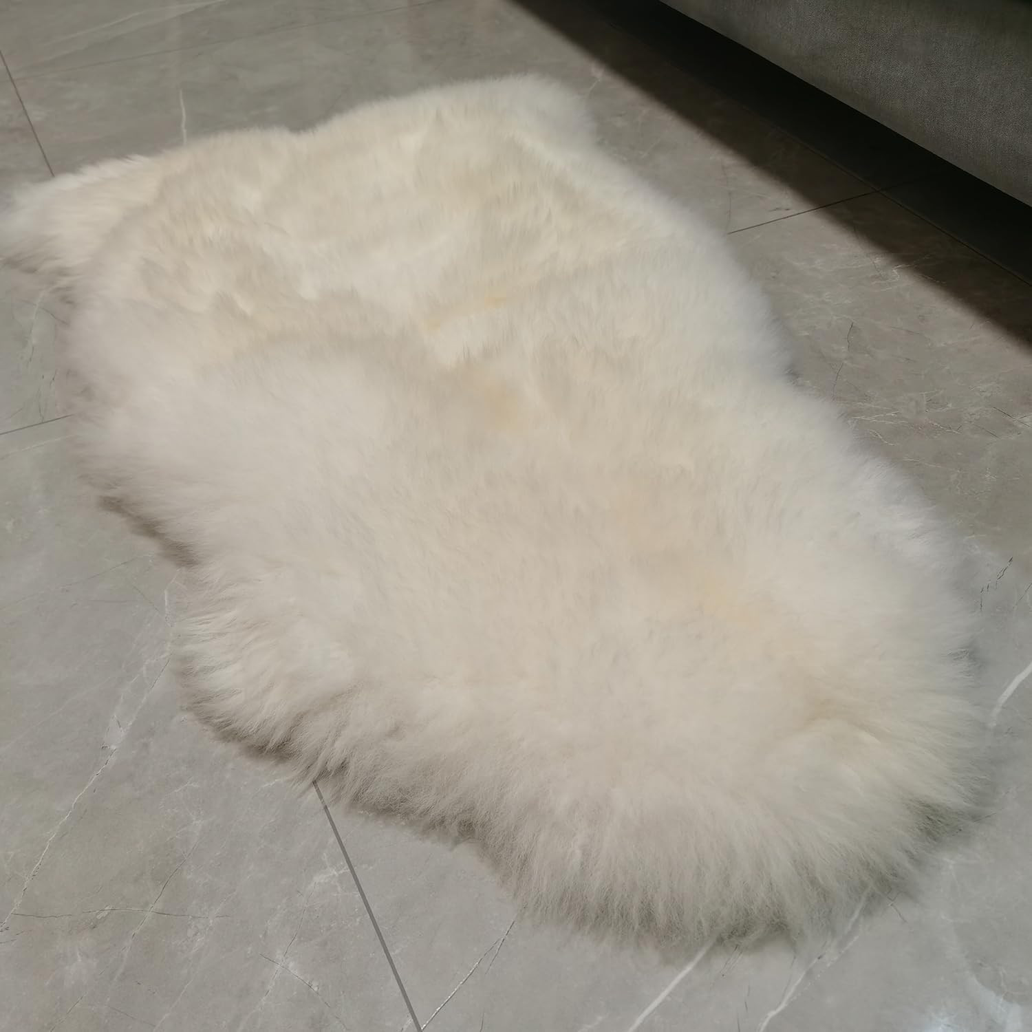 Genuine Australian Sheepskin Rug, Real Lambskin Area Rug, 2X3 Ft Single Pelt, Na