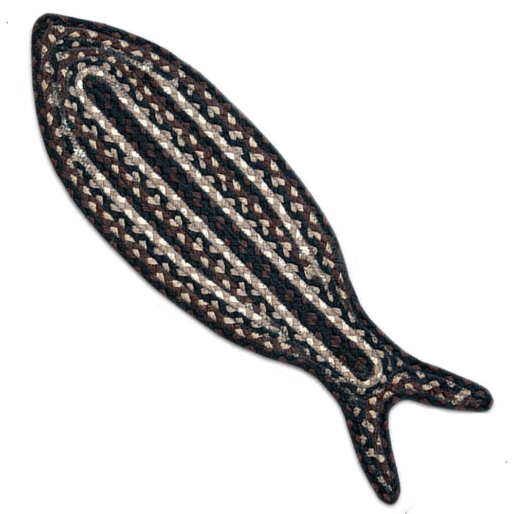 Fish 100% Natural Jute Braided Rug – Capitol Earth Rugs 9″x26″ FC-RUG