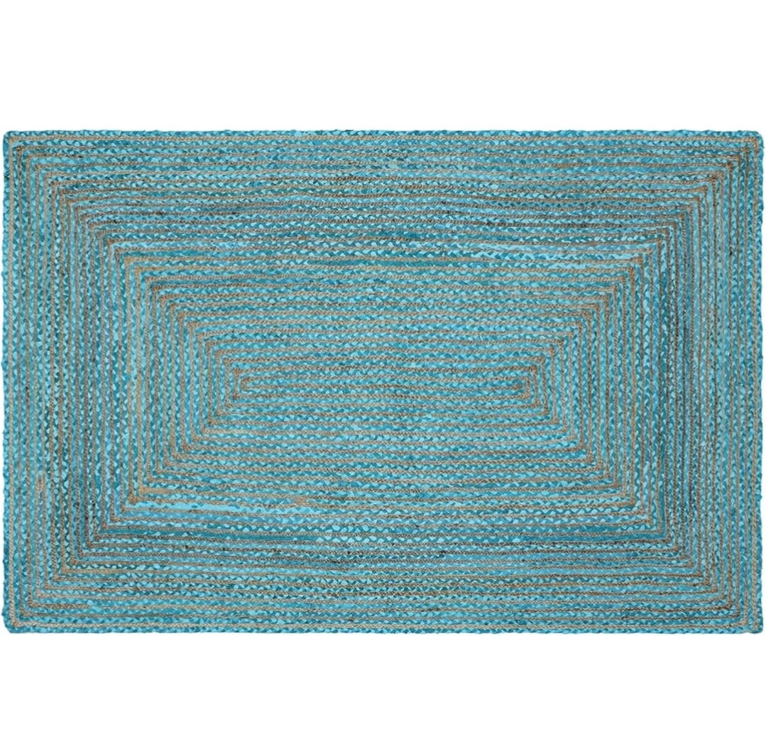 Jute Chindi Cotton Area Rug Handcrafted Traditional Rugs Braided Carpet