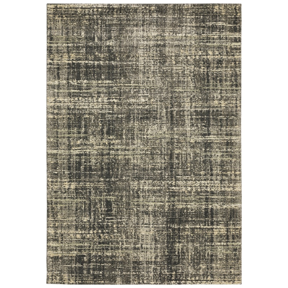 Black Vines Lined Shaded Rows Striped Area Rug 2541M – Aprx 7′ 10″ x 10′ 10″