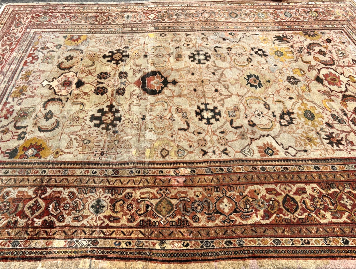 Auth: Mid 19th C Antique Sultanabbad Rare Mystical Art Beauty Sage 10×14