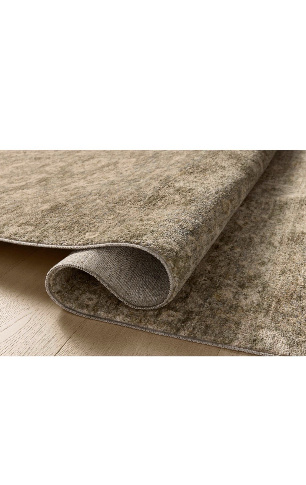 Loloi Magnolia Home Junie JUE-06 Round Area Rug 9’6″ Lagoon/Natural