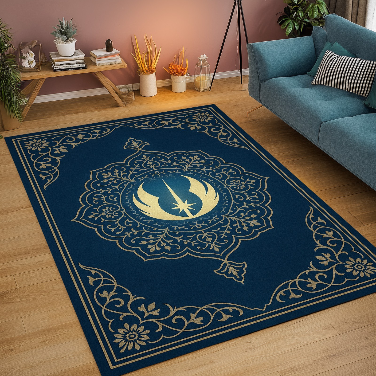 Jedi Emblem Rug, Star Wars Pattern Rug, Star Wars Rug, Starwars Rug