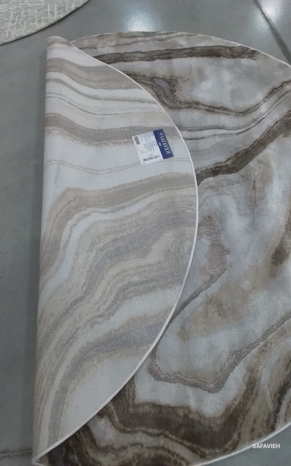 GOLD / GREY 6′-7″ x 6′-7″ Back Stain Rug, Reduced Price 1172794079 CFT819D-7R