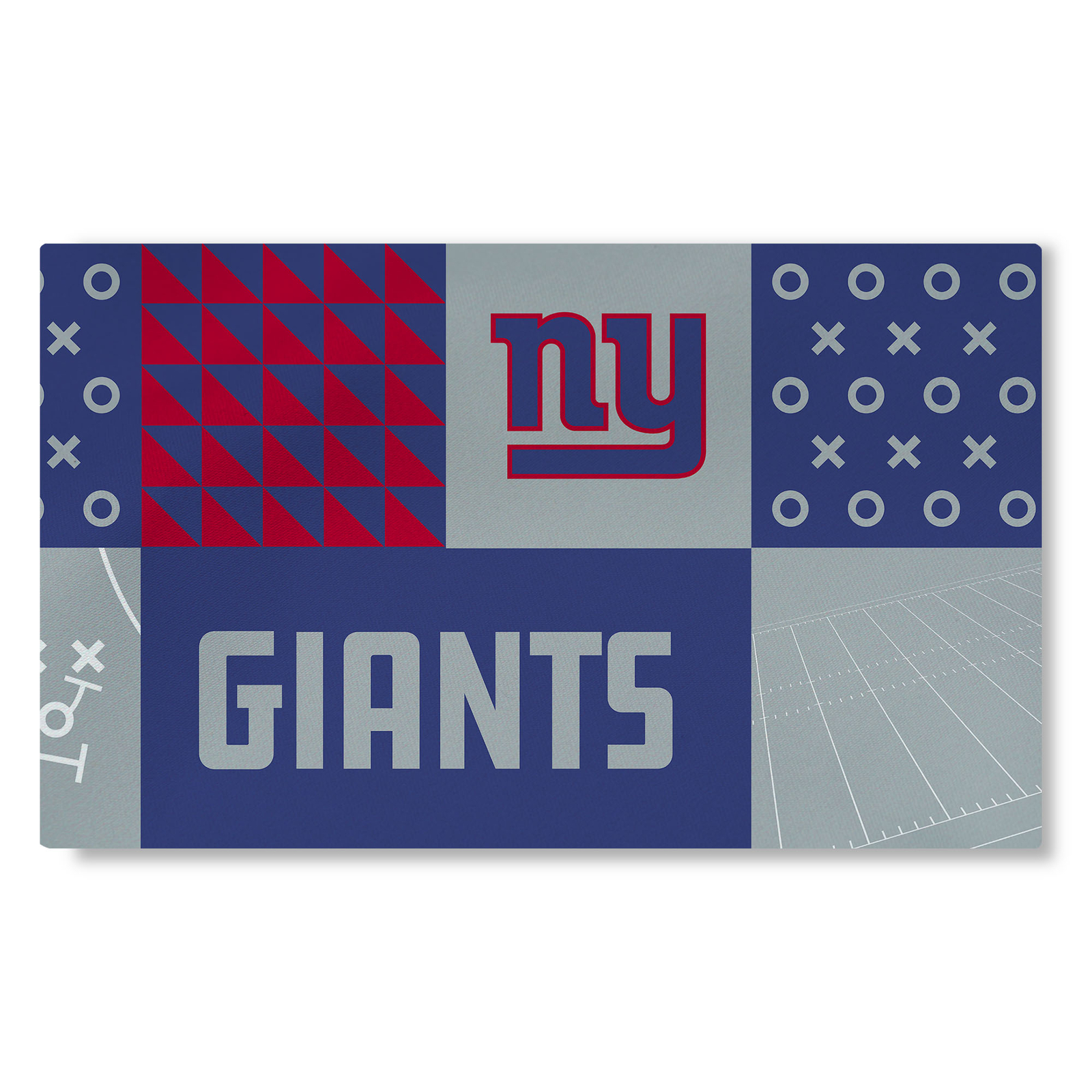 Northwest NFL New York Giants Colorblock Washable Area Living Rug, 36″ X 60″