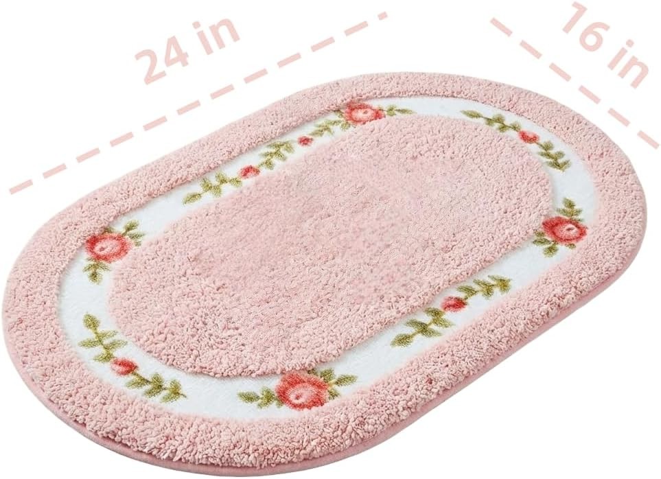 Bathroom Rugs Romantic Rose Flower Shaggy Area Rugs for Living Room Bedroom