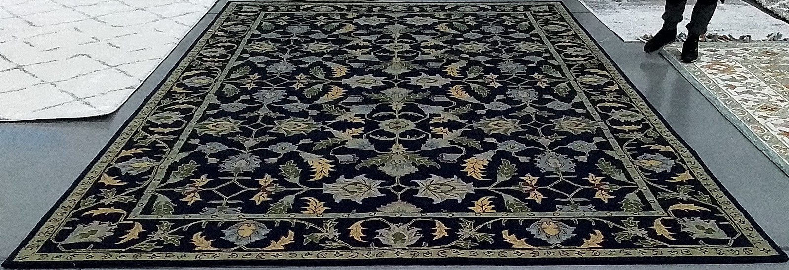 NAVY 10′-0″ x 14′-0″ Back Stain Rug, Reduced Price 1172792280 BLM219A-10