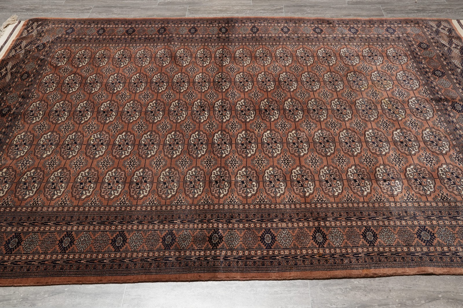 6.4 x 8.3 Rust Finer Bokhara Rug #PIX-23572