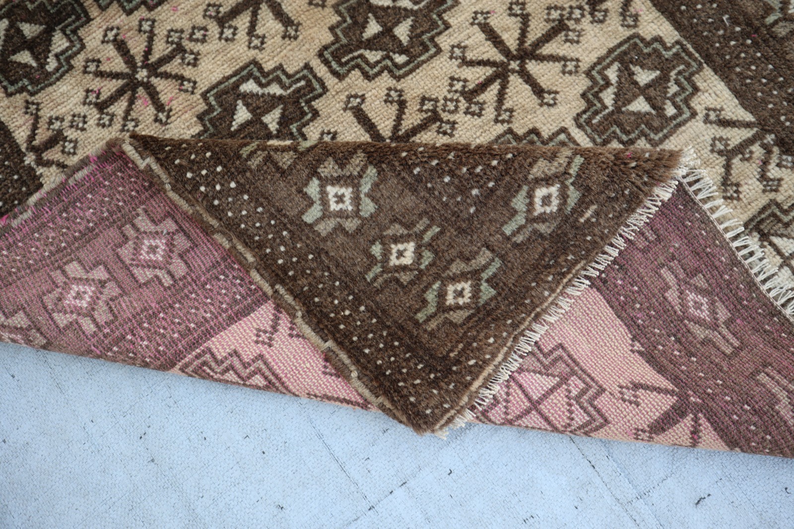 2’8×5’0 ft Beige Handmade Muted Neutral Rug/ Oriental Rug/ Vintage Entryway Rug